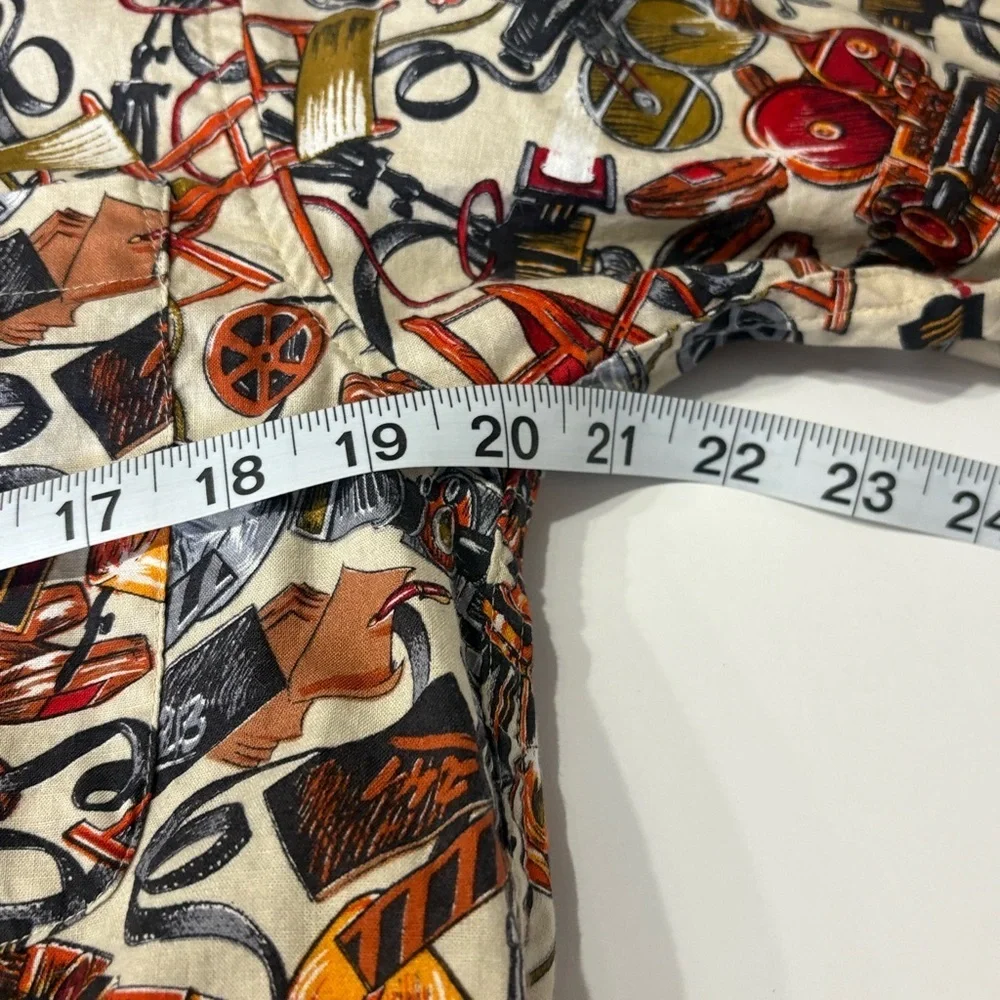 Men's Vintage Print Casual Shirt - Picture 8 of 13